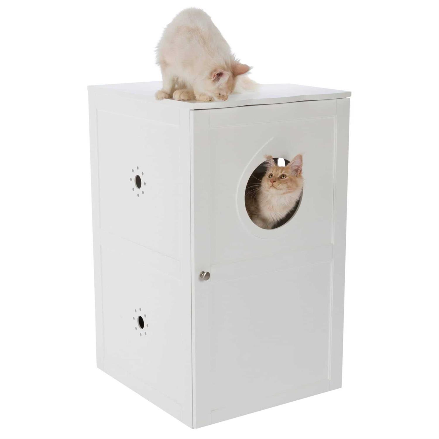 TRIXIE 2-Story Wooden Cat Litter Box Enclosure - Pet Supplies online store