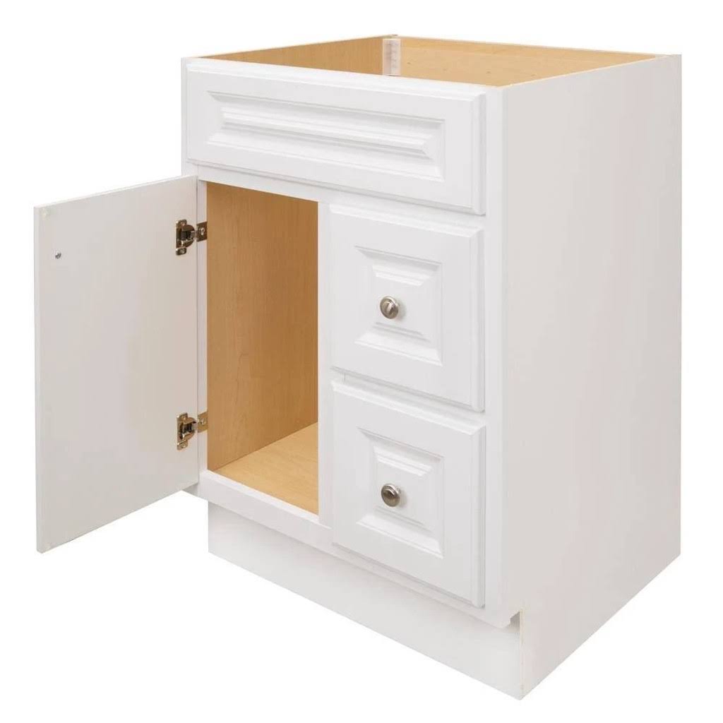 Glacier Bay Hampton 24 in. W x 21 in. D x 33.5 in. H Bathroom Vanity Cabinet Only in White HWH24DY