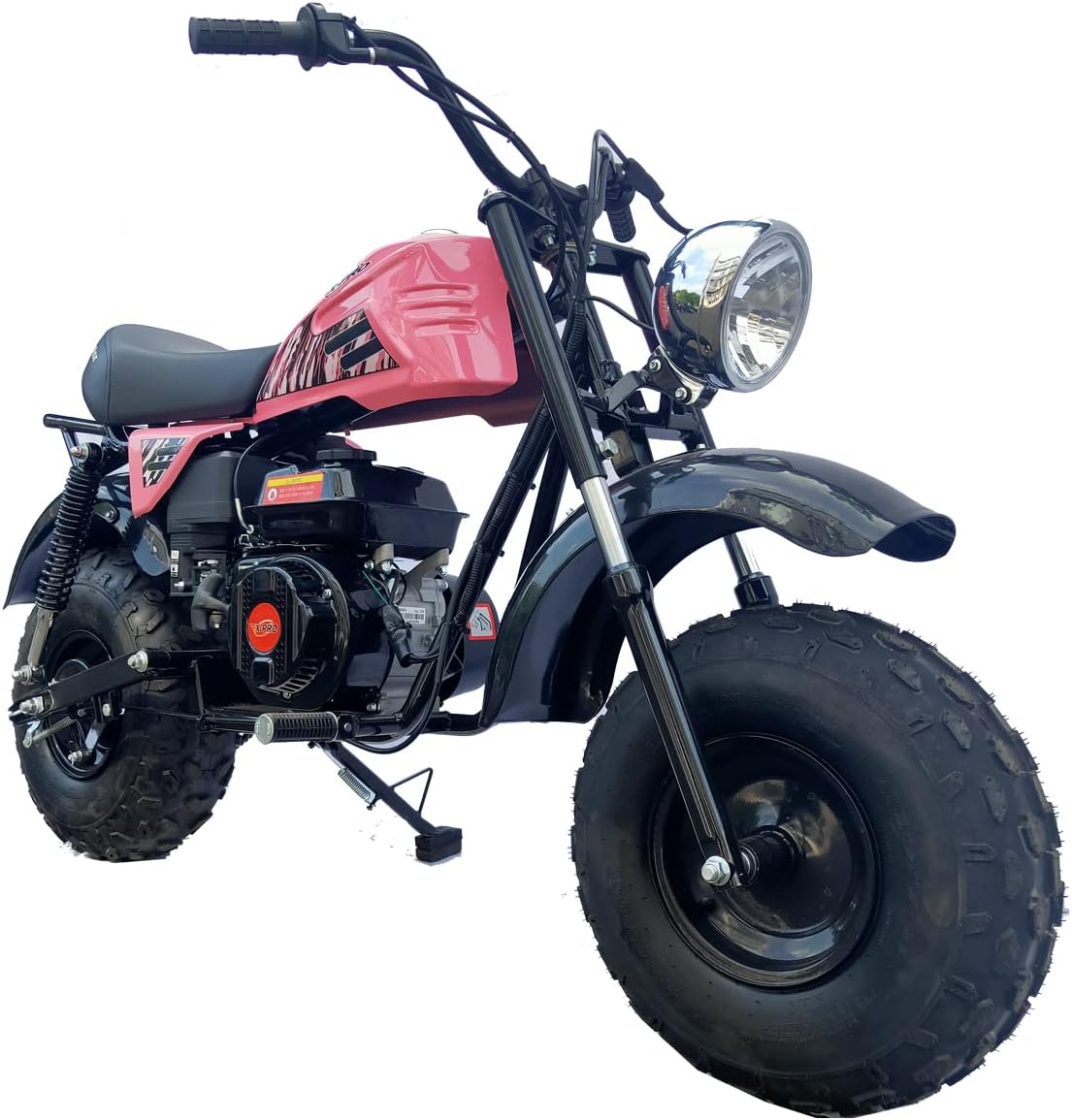 X-PRO Raptor 200cc Super Size Mini Trail Bike with Automatic Transmission and Pull Start! 19" Wide Fat Balanced Tires! (Tested and Assembled, Pink)