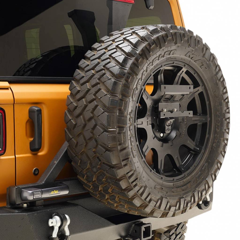 EAG Rear Spare Tire License Plate Relocation Bracket Fit for 2007-2018 Wrangler JK