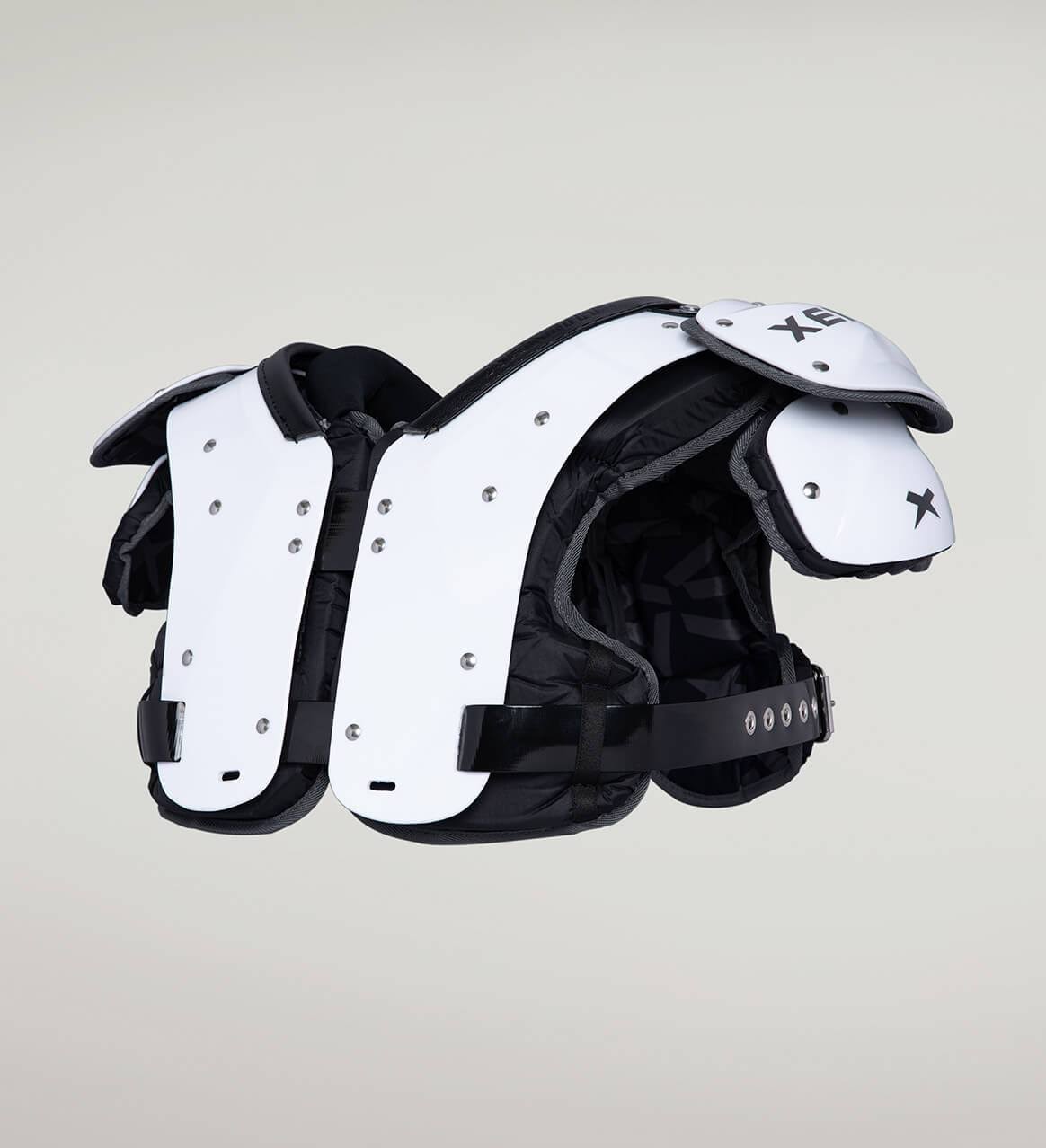 Xenith Varsity Element Lineman Football Shoulder Pads, XL, White