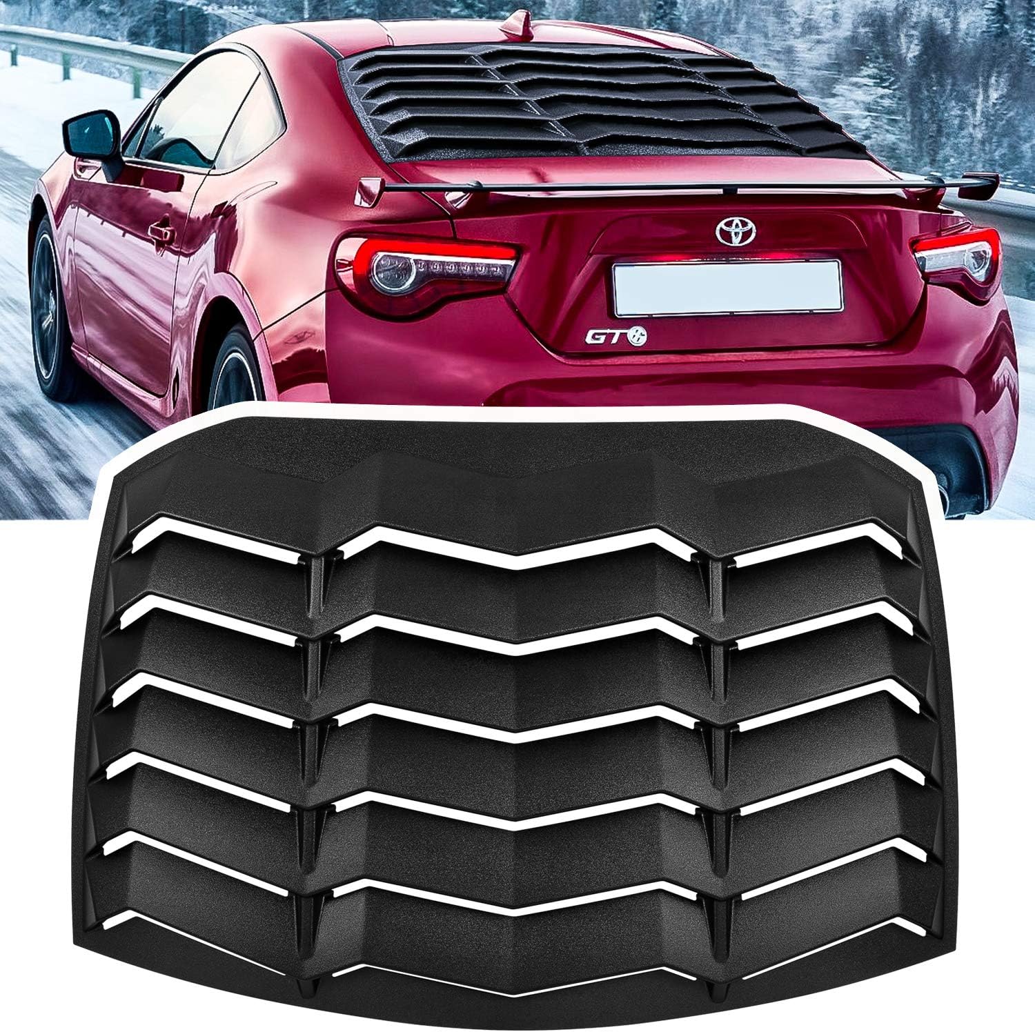 Yoursme Rear Window Louver Fits for Subaru BRZ Scion FR-S Toyota GT86 2013 2014 2015 2016 2017 2018 2019 2020 in GT Lambo Style Fit All Weather ABS (Matte Black)