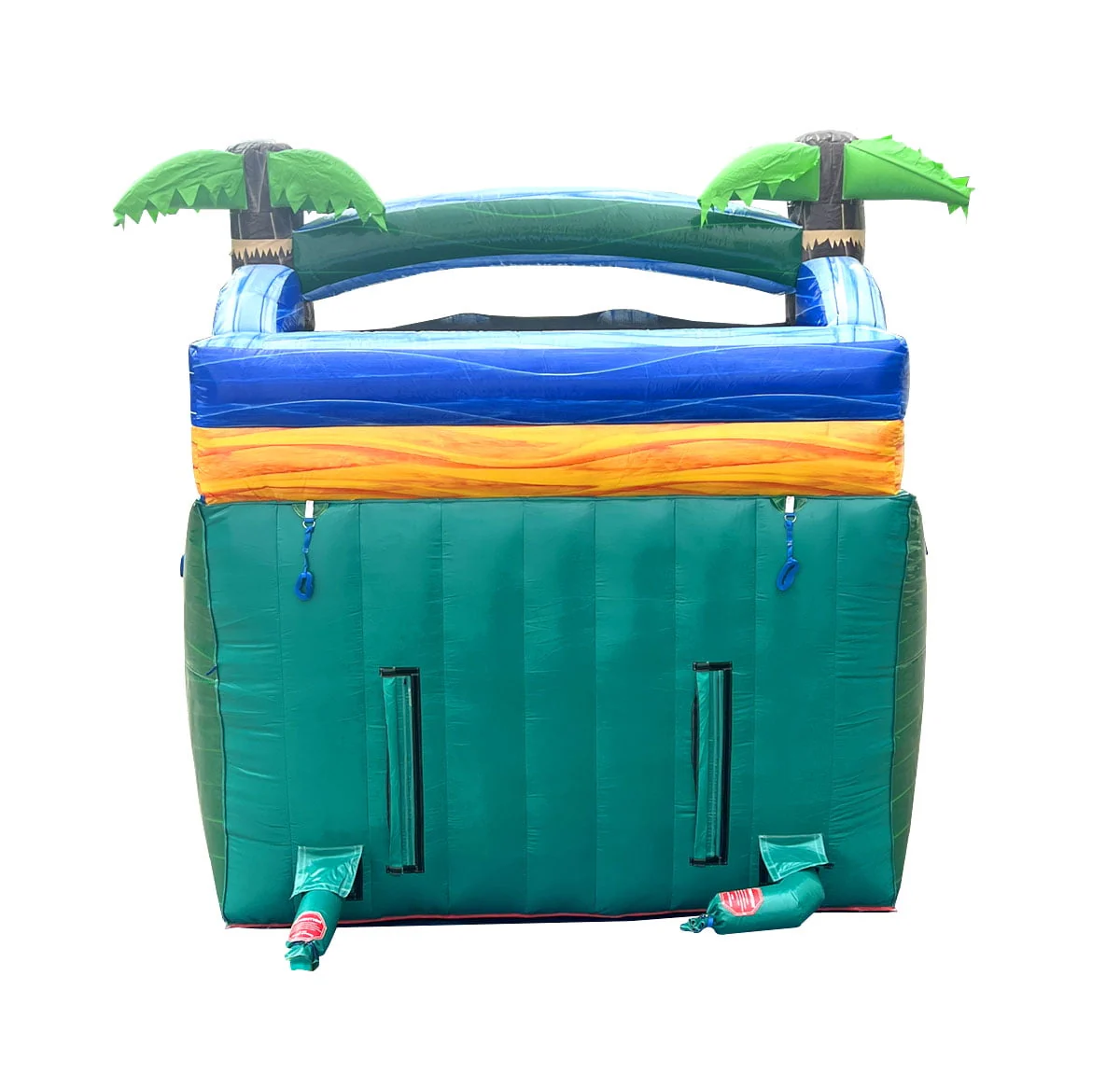 TentandTable Commercial Inflatable Water Slide, Rainbow Double Lane with Blower, 13'