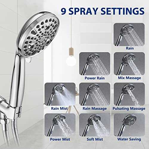 YASINU All Metal Bathtub Faucet with Sprayer 10 Settings, Tub Spout with Diverter Chrome - Shop Hardware Tools Online Store