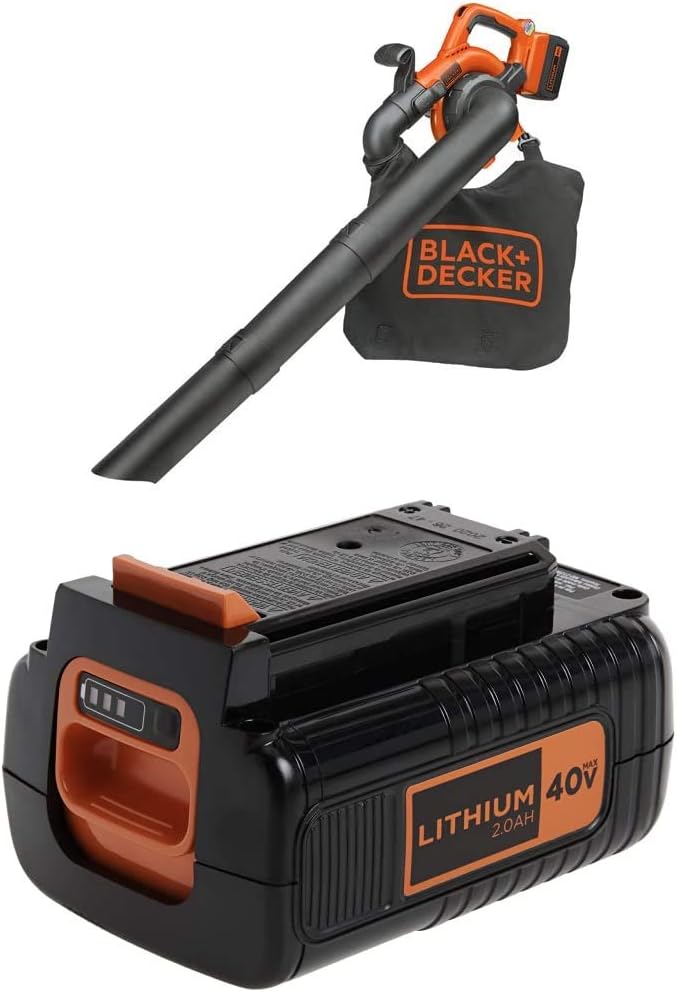 BLACK+DECKER 40V Leaf Blower/Leaf Vacuum Kit, Cordless (LSWV36)