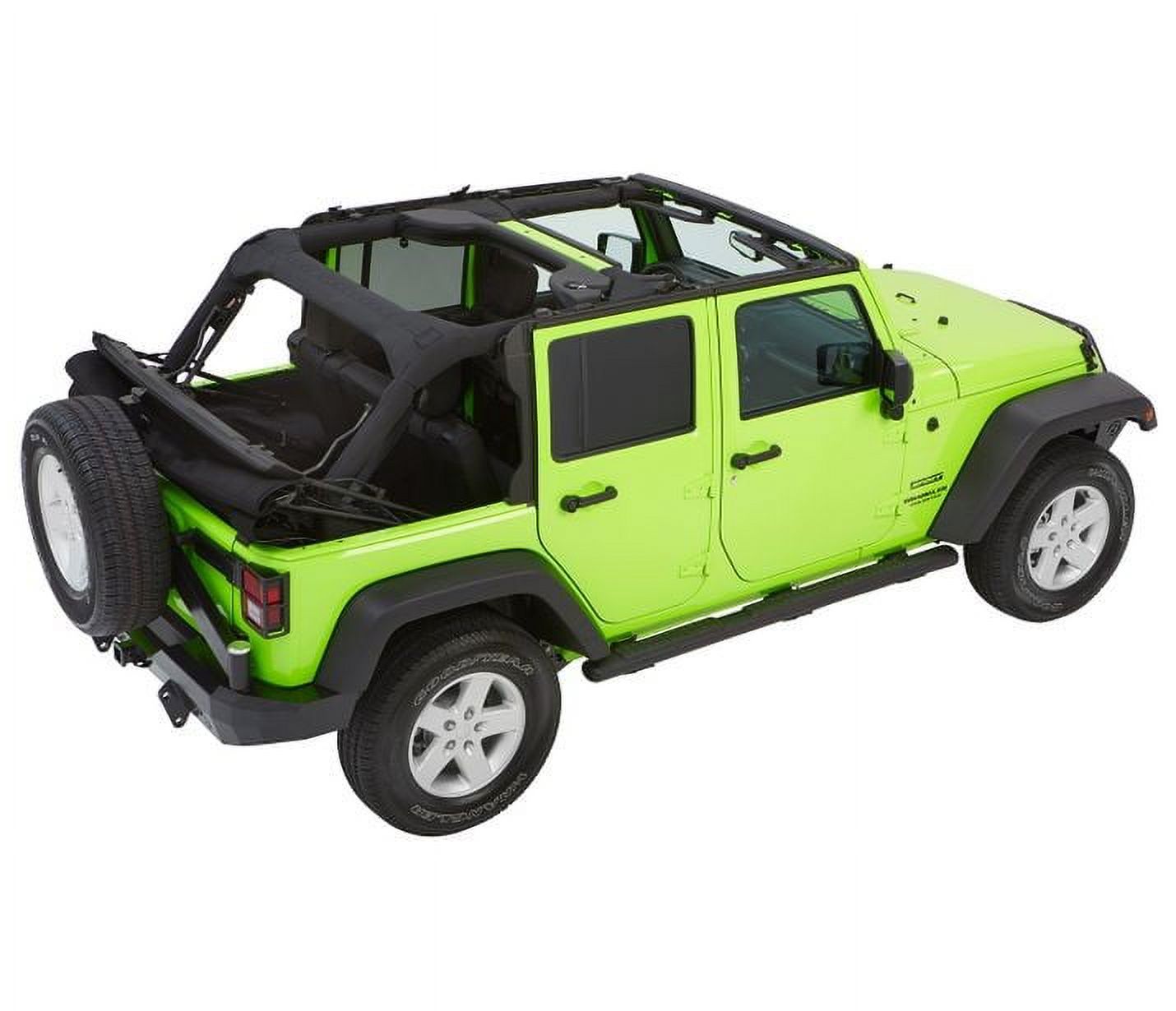 Bestop 54923-17 TrekTop NX Glide Convertible Soft Top Fits 2007-2018 Jeep Wrangler JK, 4-door