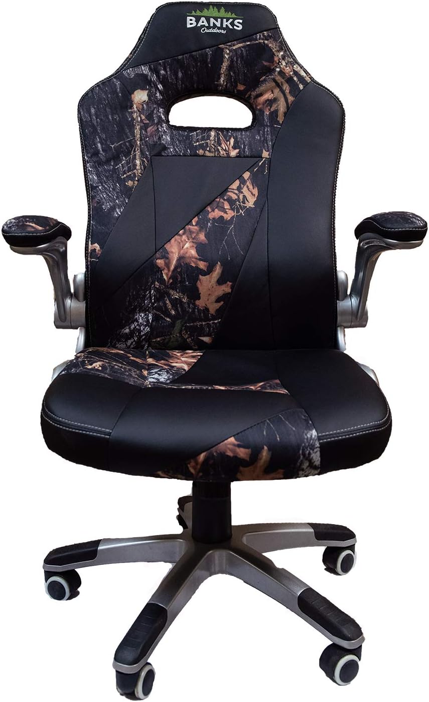 Banks Outdoors All Weather Rolling Camouflage Hunting Blind Camping 360 Swivel Captain's Chair