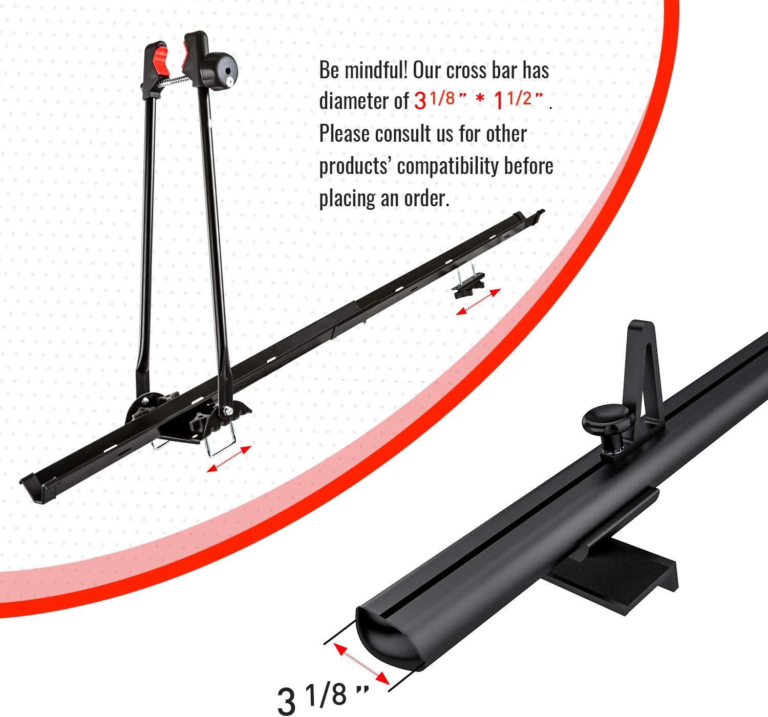 AA-Racks Model APX2503 64" Mid-Size Low Profile Heavy Duty Aluminum Truck Bed Rack for Trucks and Trailers with Open Rails (300lb On Road Capacity)