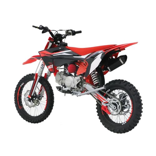 A11 125CC Dirt Bike Powered by ZONSEN Engine, 4-Speed Manual Clutch, Kick Start, Big 17“/14” Tires!