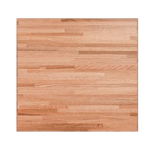 CONSDAN Butcher Block Counter Top, USA Grown Oak Solid Hardwood Countertop, Wood Slabs for Kitchen, Reversible, Both Side Polished, Prefinished with Food-safe Oil
