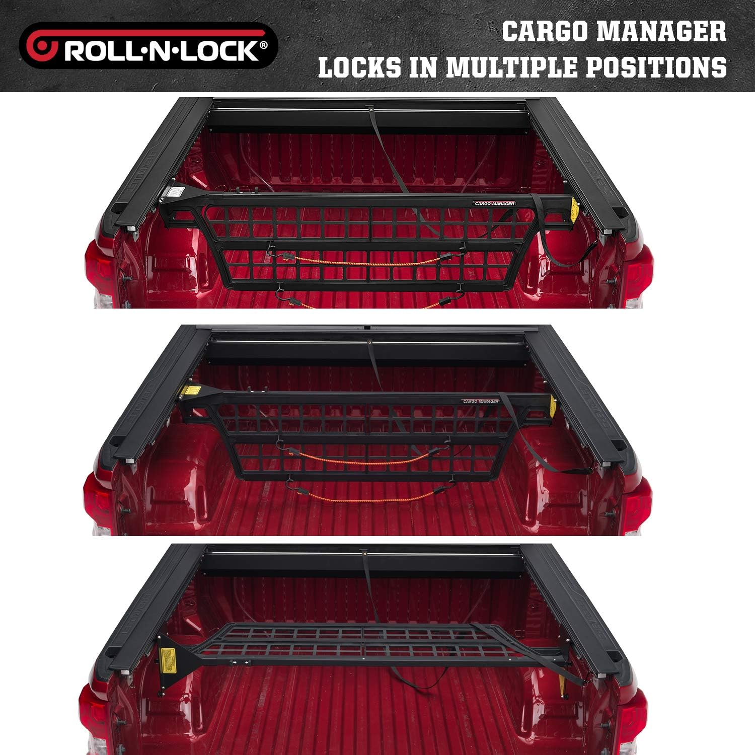 Roll N Lock Cargo Manager Truck Bed Organizer | CM576 | Fits 2022 Toyota Tundra Ext Cab 6' 7" Bed (78.7")