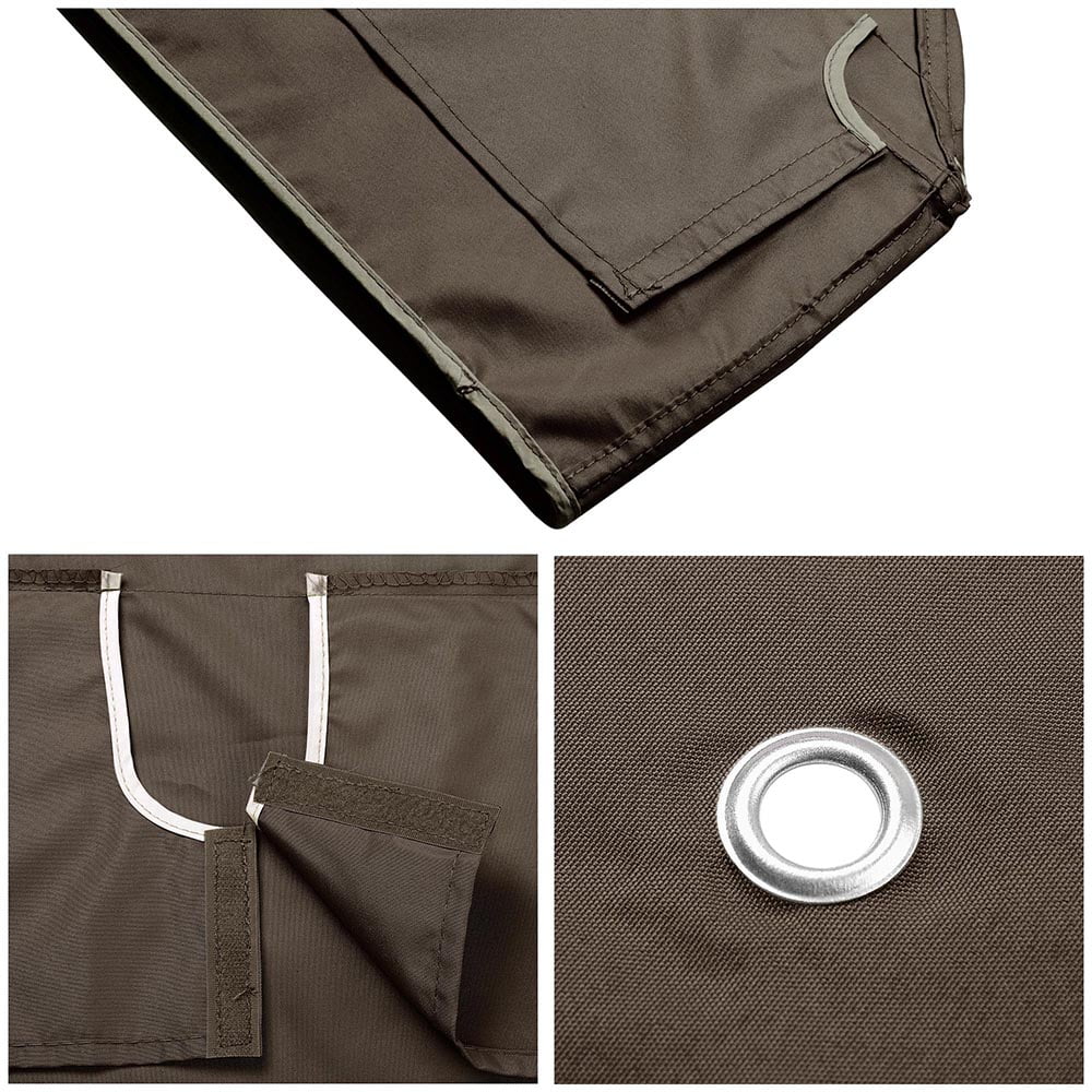 Yescom 10'x10' Gazebo Top Replacement for 2 Tier Outdoor Canopy Cover Patio Garden Yard Grey Y00910T09