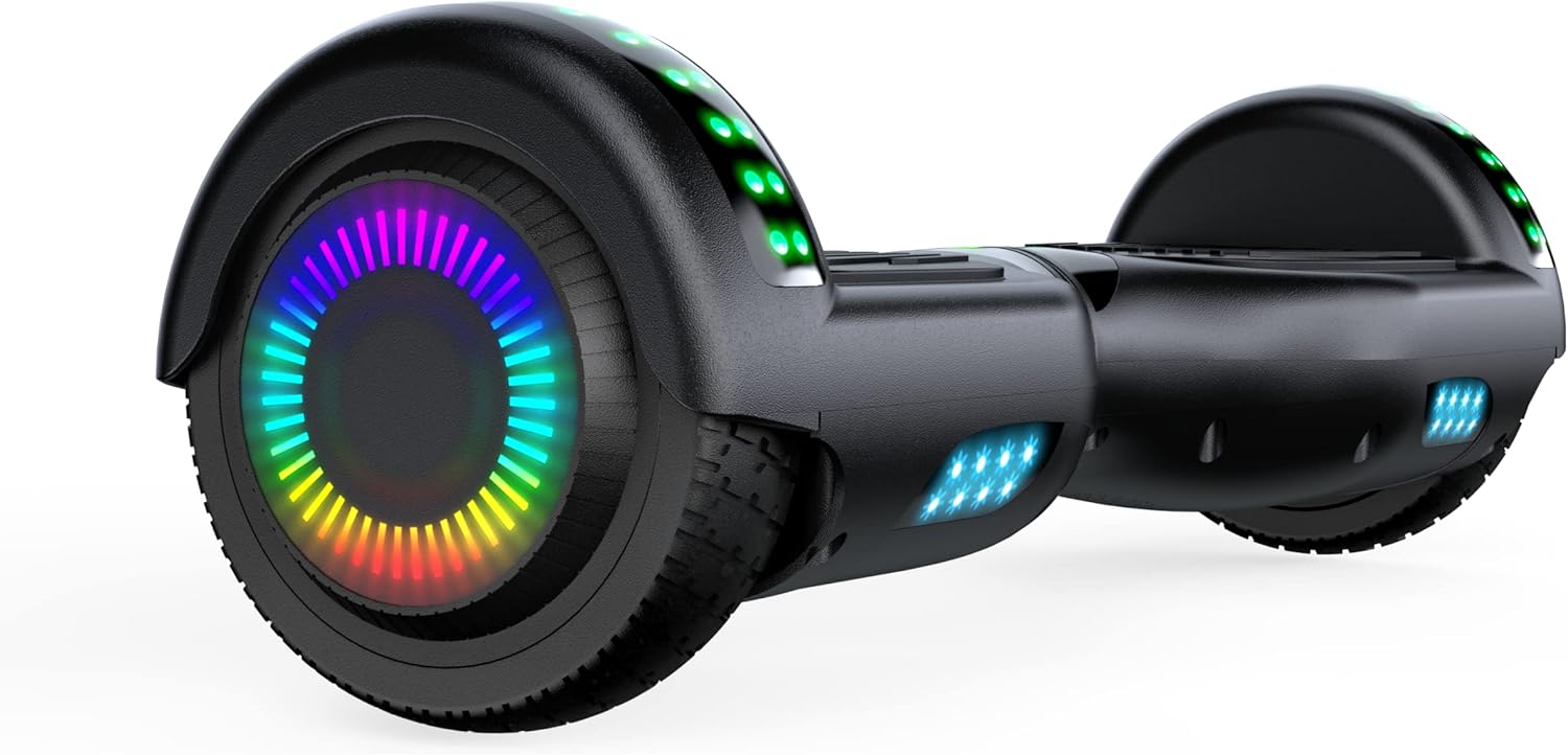 VEVELINE Hoverboard,Self-Balancing Hoverboard with Bluetooth and LED Lights for Kids Ages 6-12