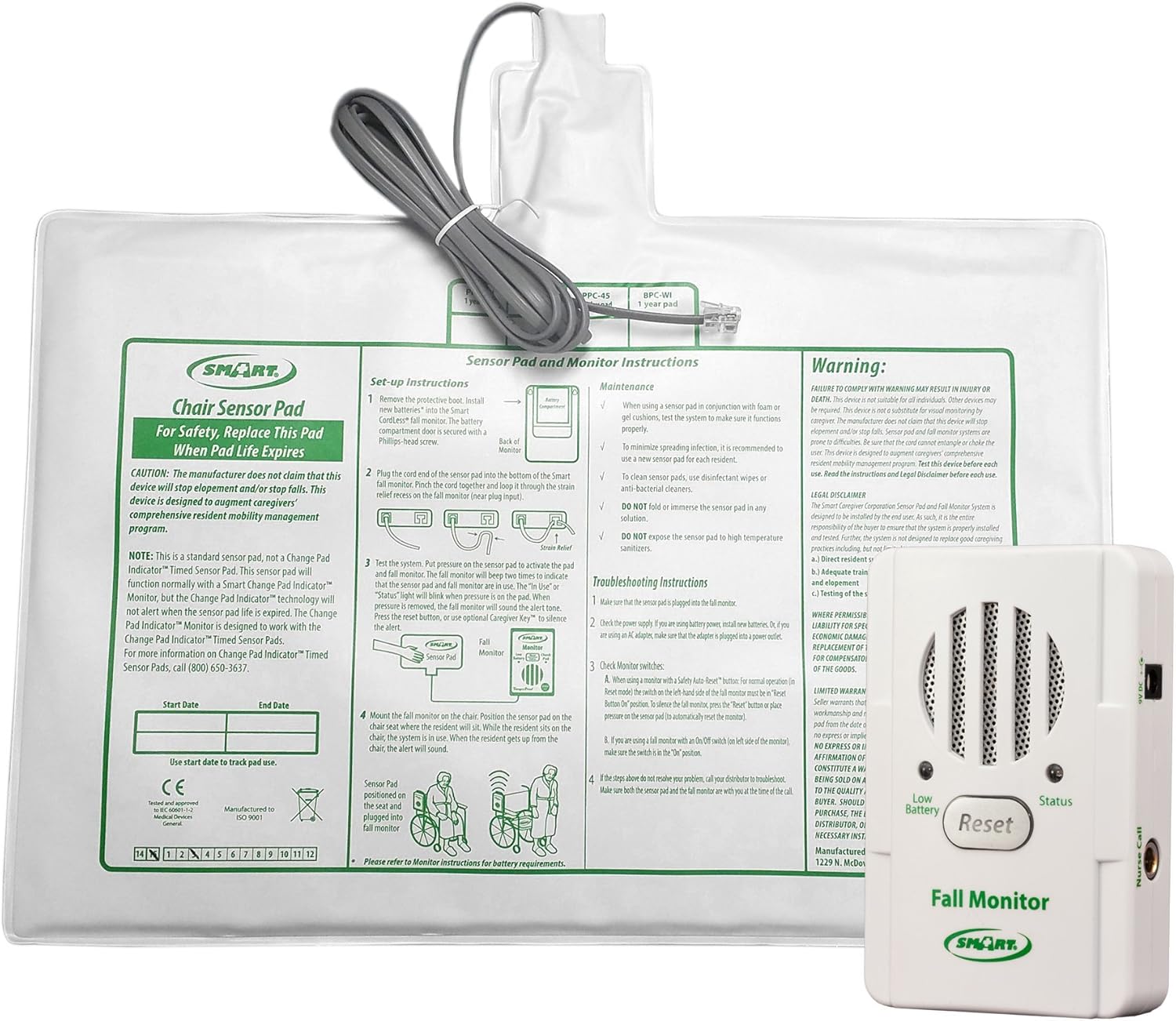 Smart Caregiver? Exit Alarm with Chair Pressure Sensing Pad - Lets You Know When They get up! by Smart Caregiver