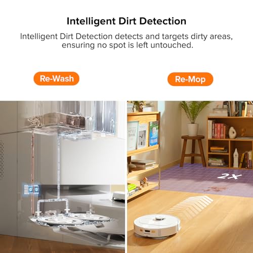 roborock Q Revo Pro Robot Vacuum and Mop, Auto-Drying, Black