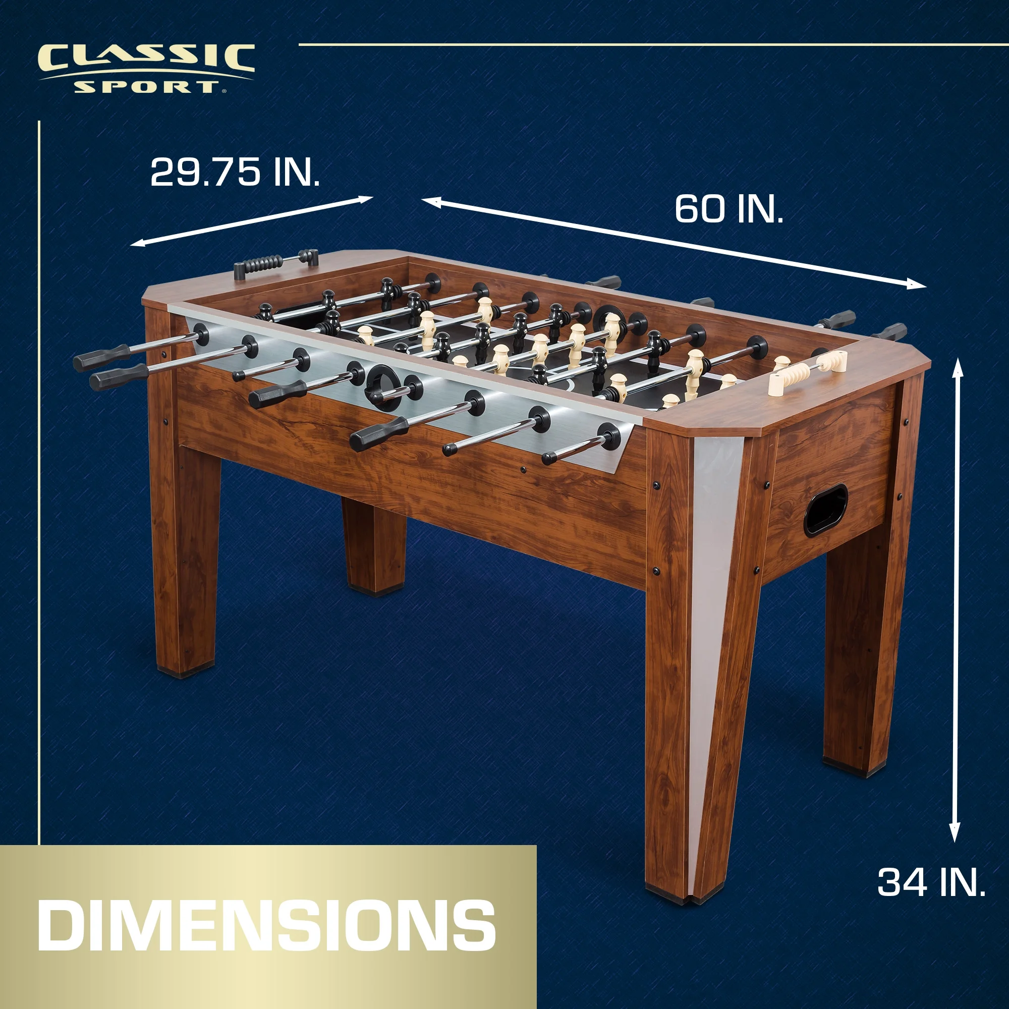 Classic Sport Liverpool 60" Foosball Table, Brown