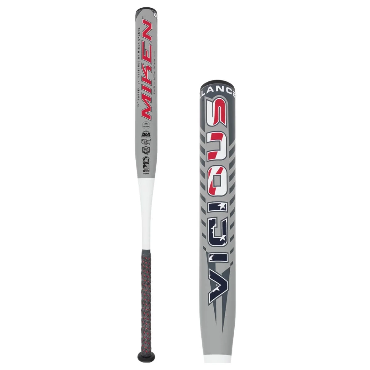 Miken Vicious 13" Balanced Dual Stamp Slow Pitch Softball Bat: MV13B1 34" 27 oz.