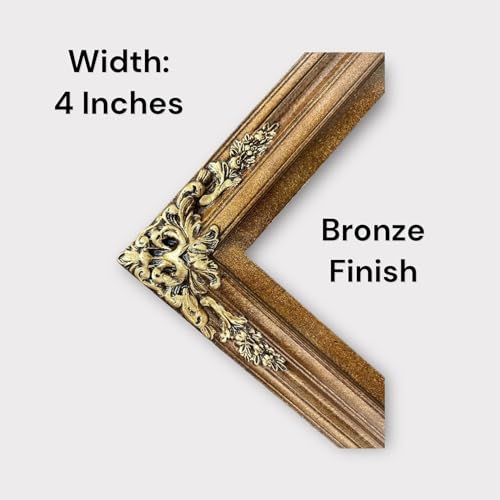 TV frame for Samsung The Frame TV, fits 32, 43, and 50 inch TVS. Bronze Finish (not for use with other models) Handmade wood ornate TV Frame