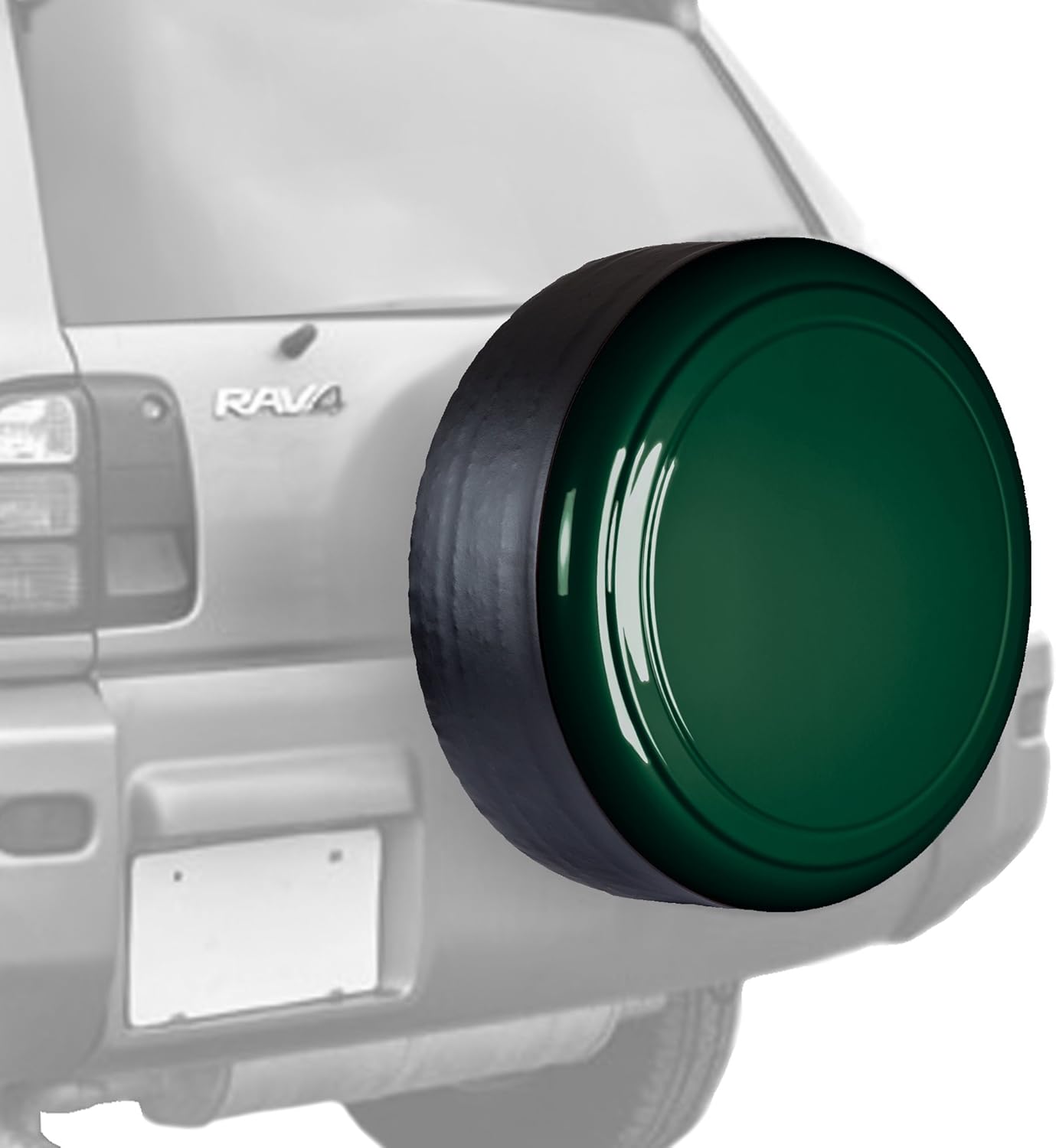 Boomerang 28" Color Matched Rigid Tire Cover for Toyota RAV4 (95-00) - (Plastic Face & Vinyl Band) - Black