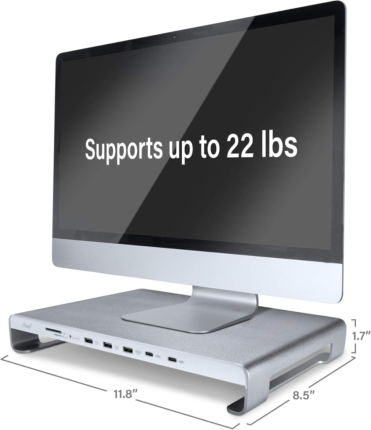 Rosewill USB-C 11-Port Docking Station Monitor Stand USB C Hub with 100W up to Power Delivery | Fast Charging | Laptop Charger | Fast Data Transfer Speeds 5Gbps | 4K Video Output (RHUB-20006)