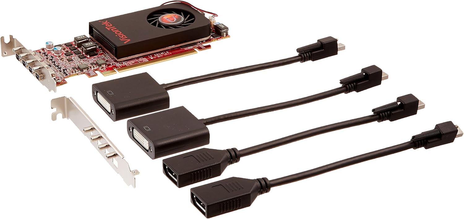 VisionTek Products Radeon 7750 SFF 2GB GDDR5 4M DirectX 11 OpenGL Single Fan Low Profile 4X miniDP Graphics Card 900798
