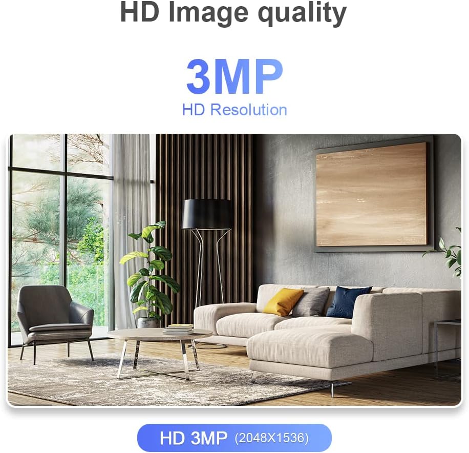 INQMEGA 2K 3.0MP Light Bulb Camera with E27 Connector, Wireless PTZ Security Camera Motion Auto Tracking, Two Way Audio, Night Vision, Tuya 360 Degree Panoramic WiFi IP Camera