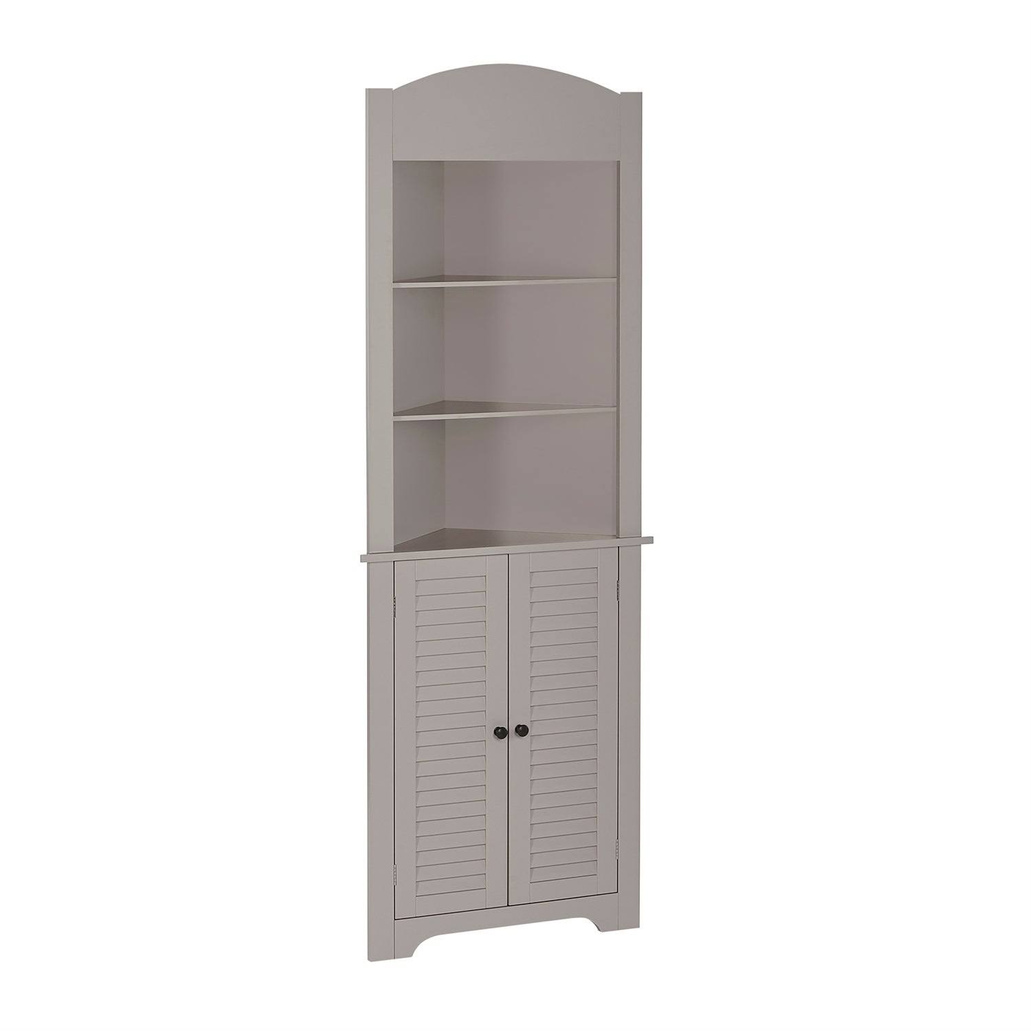 Riverridge Home Ellsworth Tall Corner Cabinet - Taupe