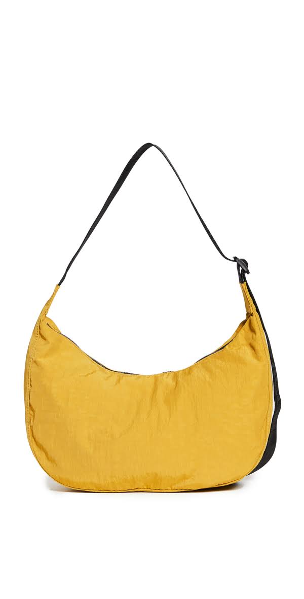 Baggu Medium Crescent Nylon Canvas Shoulder Bag Lentil