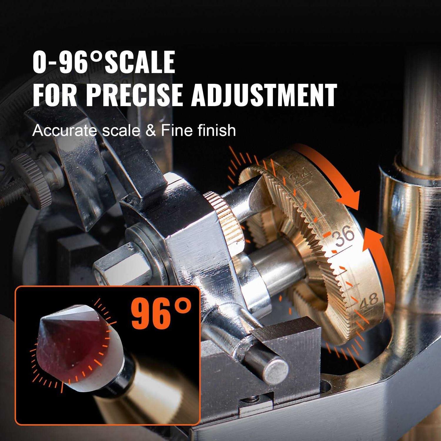VEVOR Gem Faceting Machine 2800RPM Jade Grinding Polishing Machine 180W 110V Rock Polisher Jewel Angle Polisher with Faceted Manipulator and 1 Bag - Shop Hardware Tools Online Store