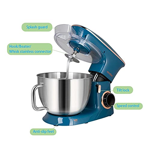 Stand Mixer, Vinmax Electric Kitchen Mixer Food Mixer with 8.5QT Stainless Steel Mixing Bowl, Tilt-Head Mixer 6-Speed Kitchen with Dough Hook, Beater, Whisk for Baking, Cakes, Frosting