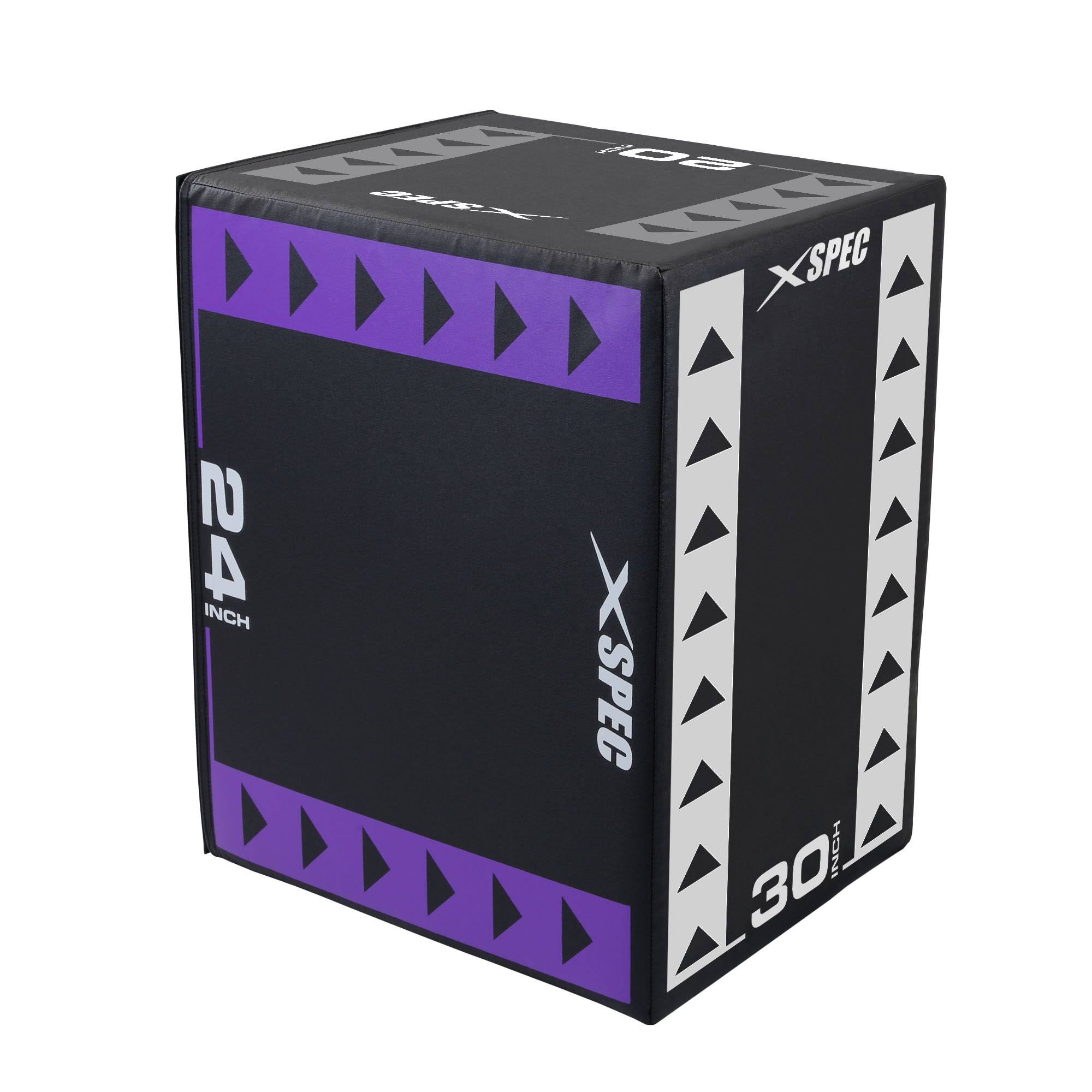 Xspec 3 in 1 Plyometric Fitness Exercise Jump Foam Box, 30x22 x 24x22 x 20x22
