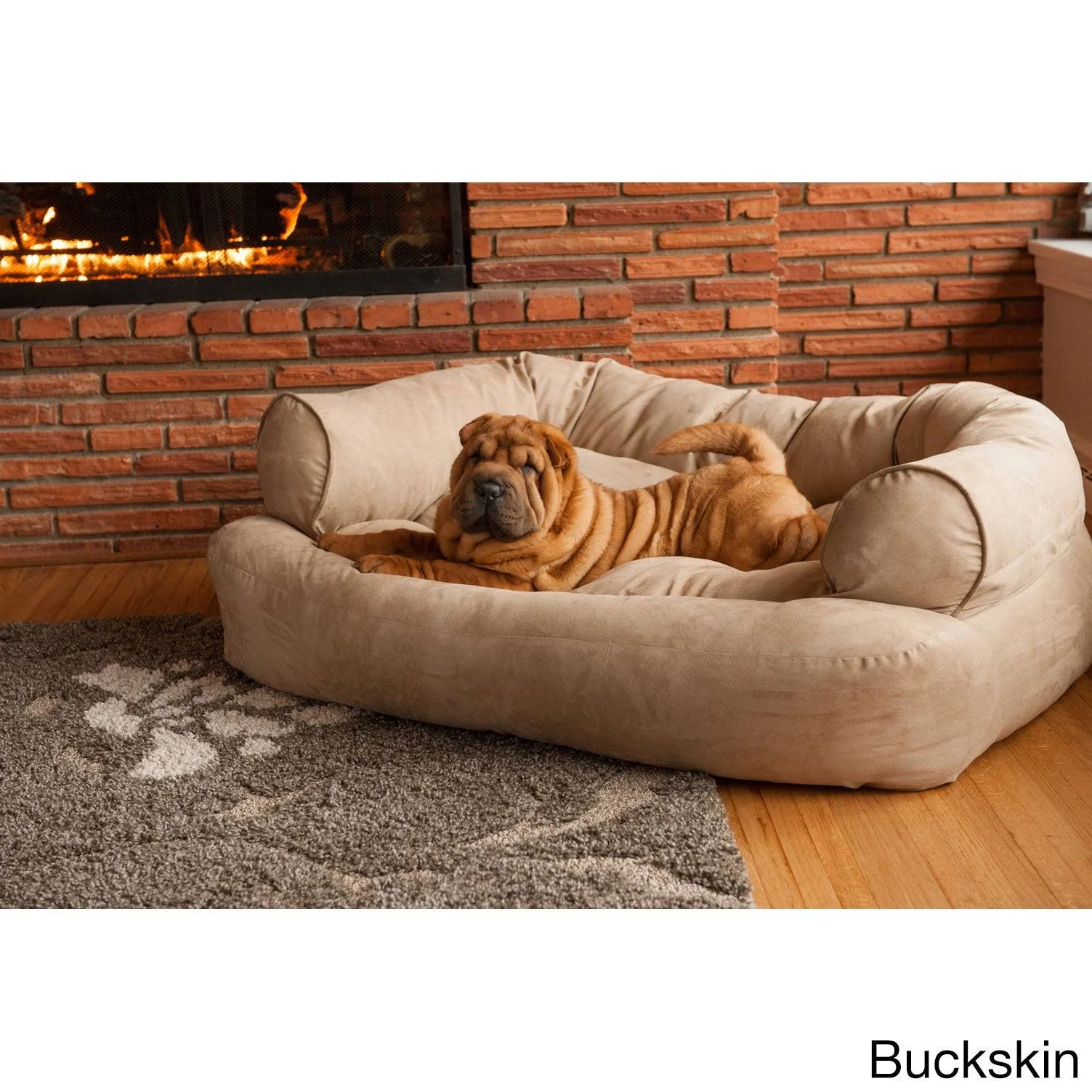 Snoozer Overstuffed Luxury Pet Sofa Large Anthracite