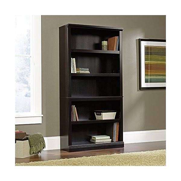 Sauder Select 5-Shelf Bookcase, Estate Black