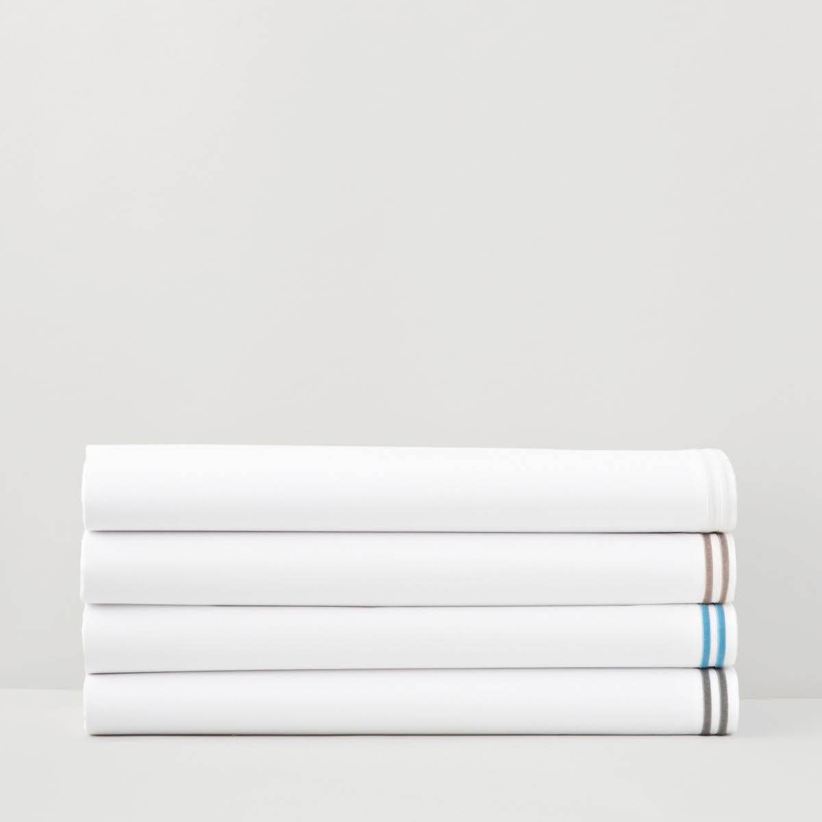 Hudson Park Collection Italian Percale Full Flat Sheet - 100% Exclusive - Silver