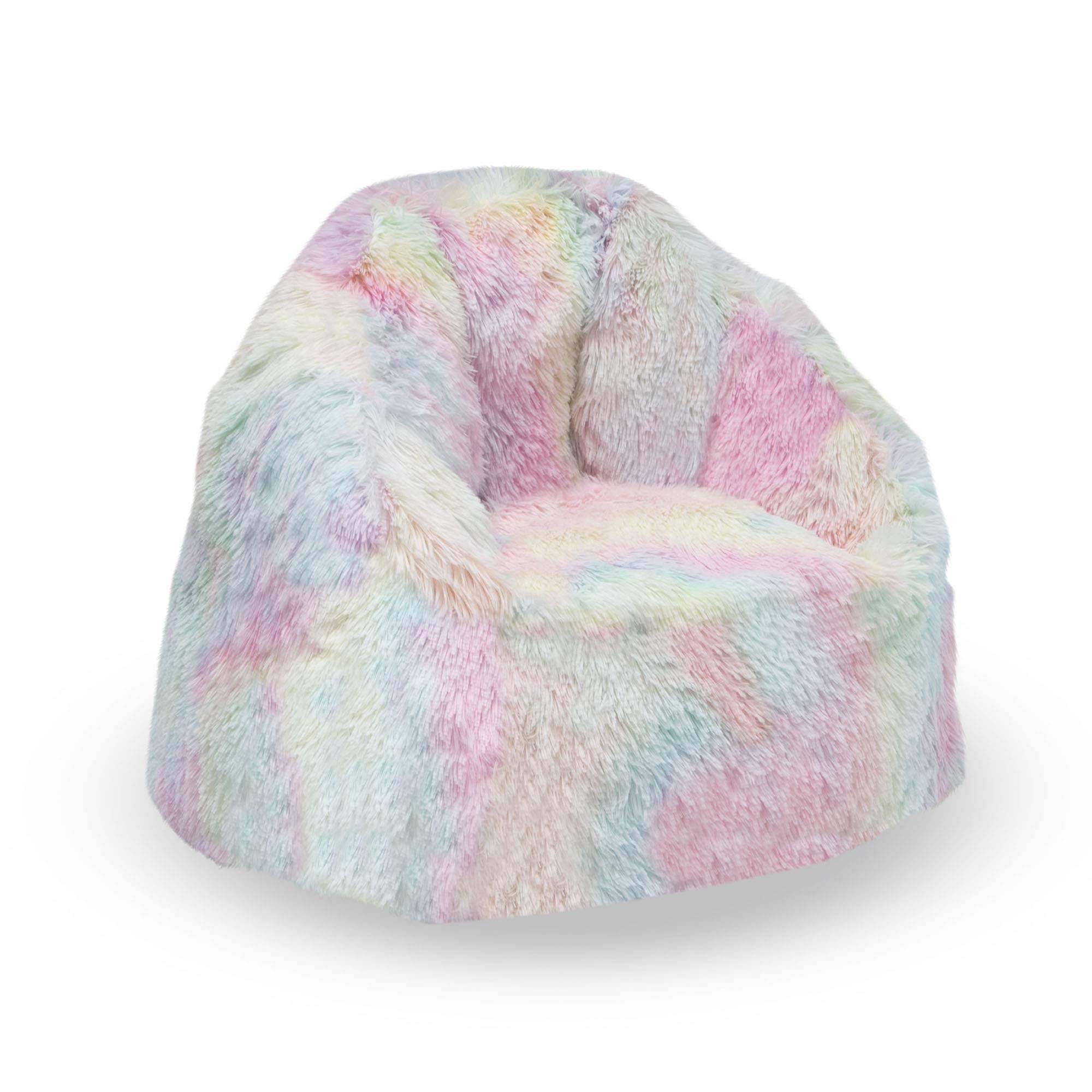 Delta Children Cozee Fluffy Chair, Kid Size for Kids Up to 10 Years Old - Tie Dye
