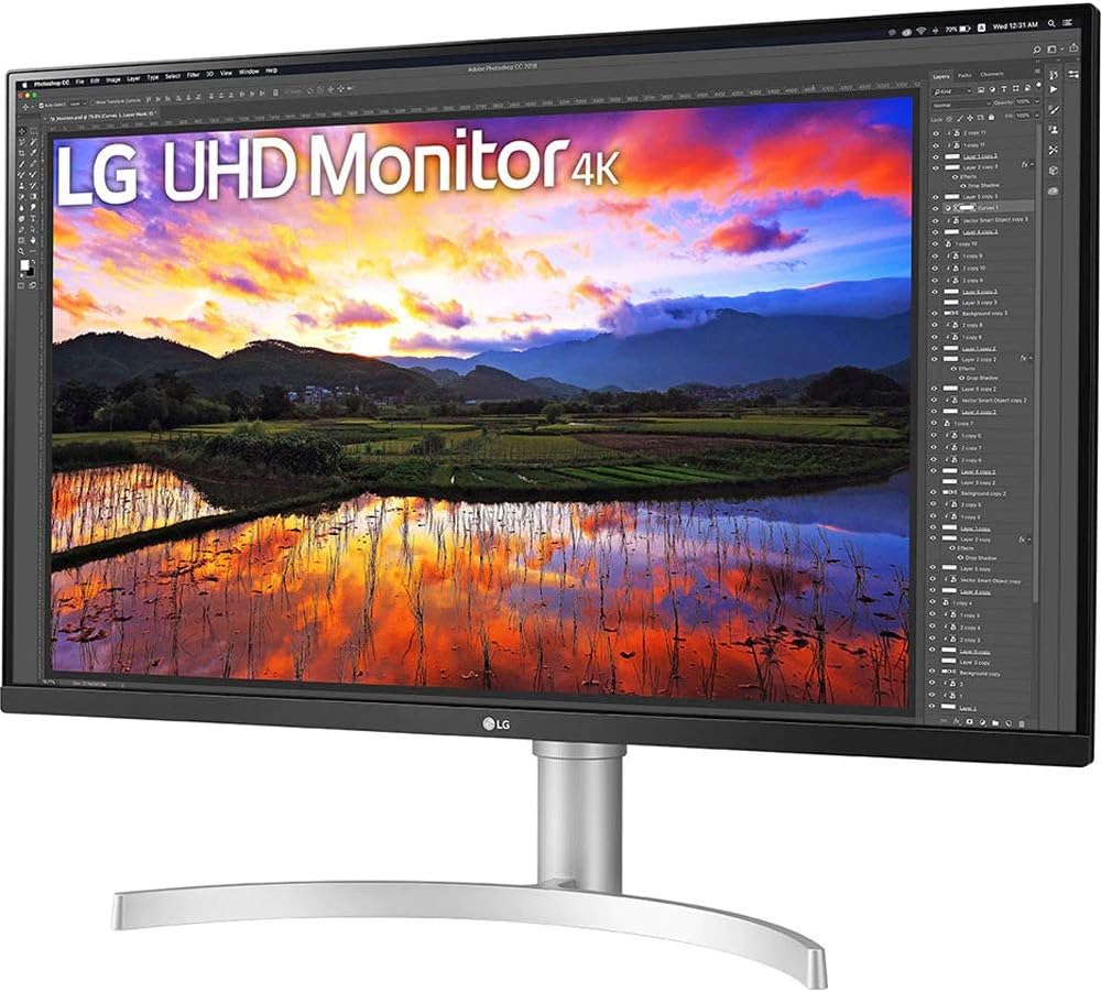 LG 32UN650-W 32 inch UHD 3840x2160 IPS Ultrafine Monitor with HDR10 AMD FreeSync 2 Pack