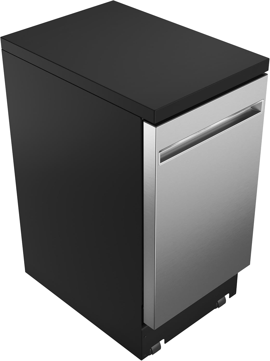 GE GPT145SSLSS 18" Energy Star Portable Dishwasher with 8 Place Settings Autosense Cycle Pocket Handle and 53 dBA in Stainless Steel
