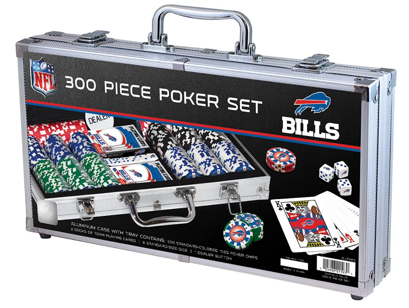 Buffalo Bills NFL 300pc Poker Set | Carroll&s Sports Cove