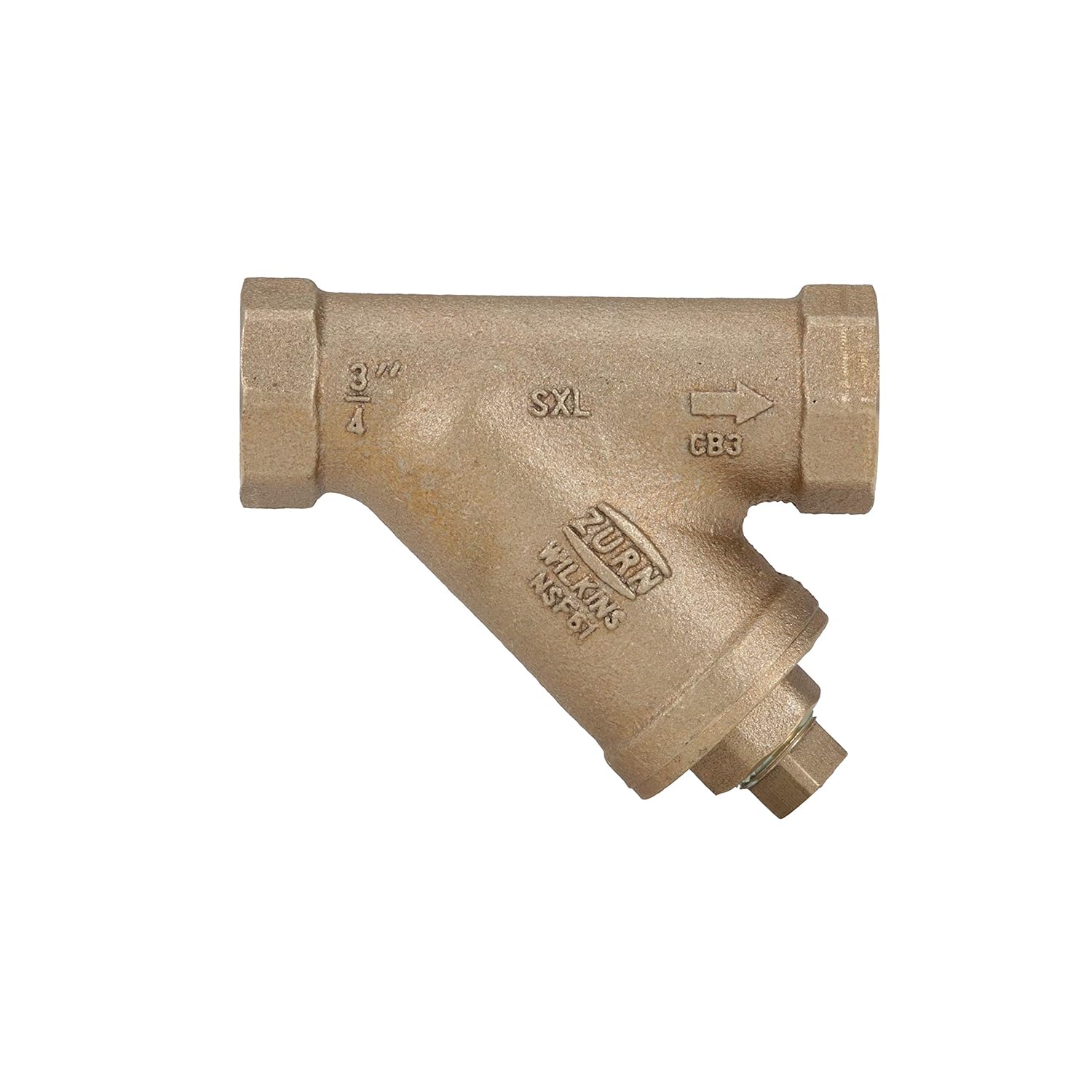 Zurn Wilkins 34-375XL 3/4" 375XL Reduced Pressure Backflow Preventer & 34-SXL 3/4" SXL Cast Bronze Strainer Bundle