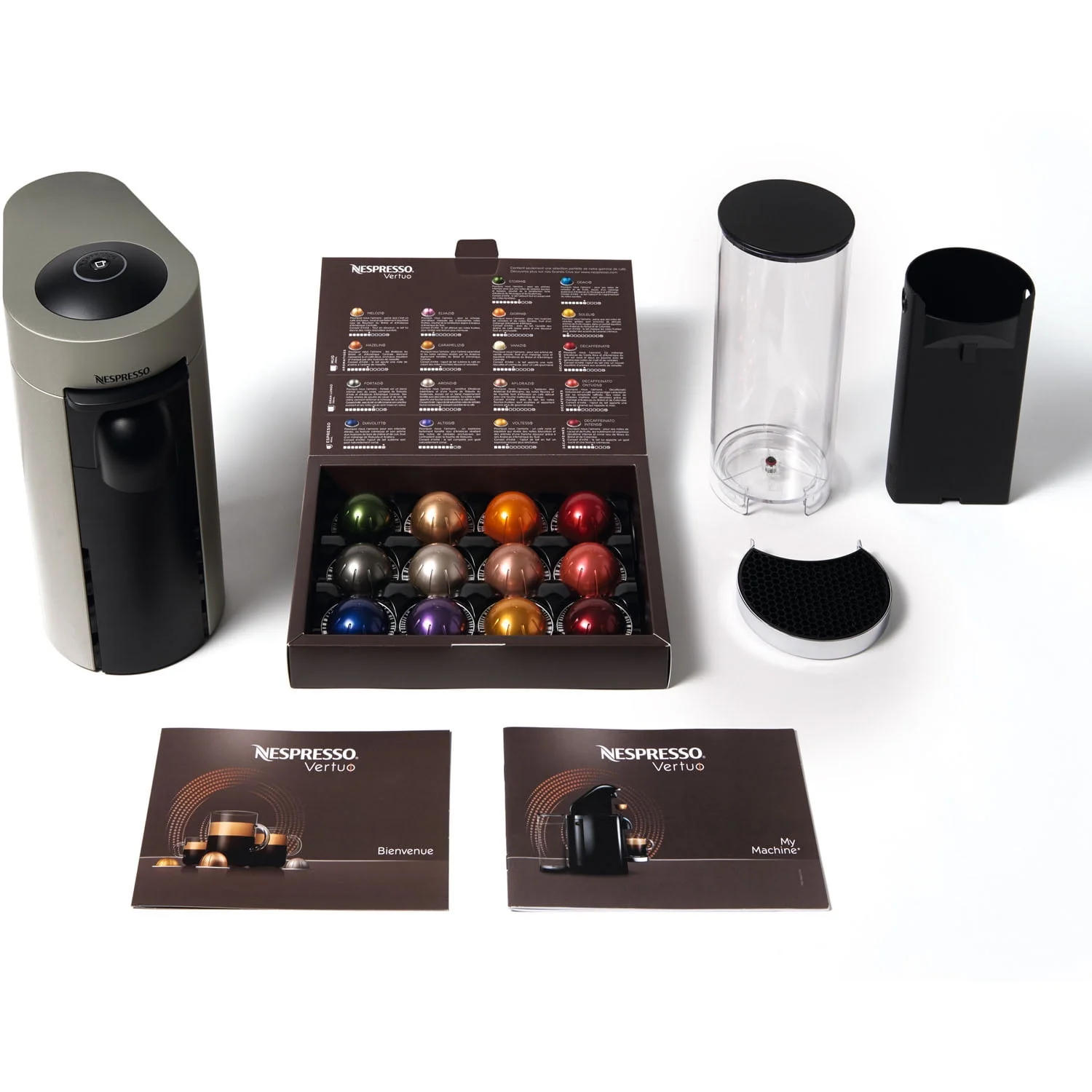 Nespresso Vertuo Plus Coffee and Espresso Machine by De'Longhi, Gray