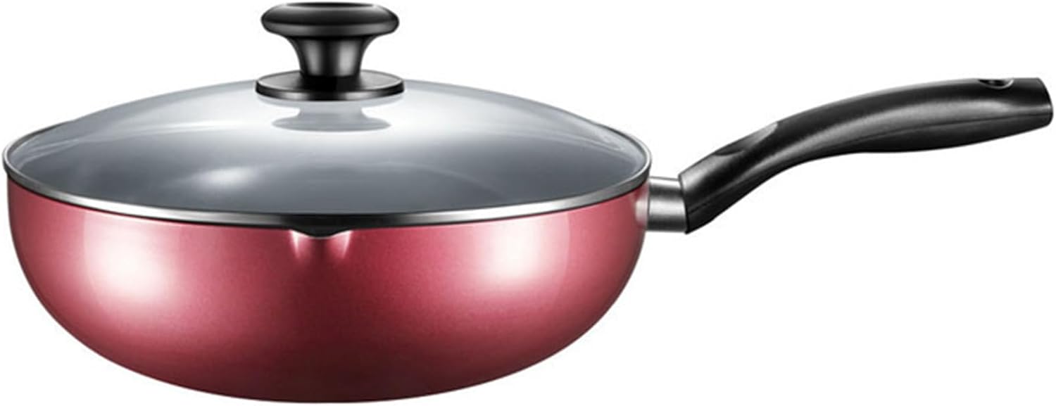Stainless Steel Wok with Lid, Carbon Steel Wok, Honeycomb Wok, Honeycomb Pan, Induction Compatible, Scratch Resistant, Dishwasher and Oven Safe