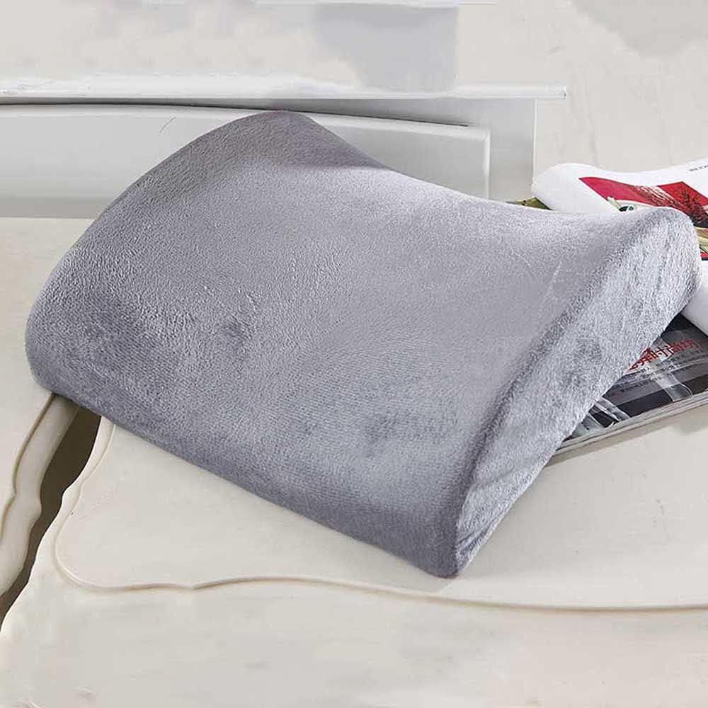 Ecloud Shop Back Cushion, Memory Foam Lumbar Support Pad, with Adjustable Strap, Comfortable and Skin-Friendly, Suitable for Office Chair and Car Seats-Black