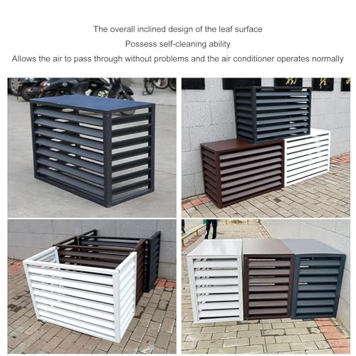 Air Conditioner Covers Aluminum Mini split cover Decorative AC Unit Cover Outdoor Air Conditioner Privacy Fence for All Weather