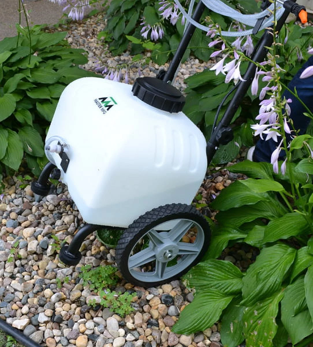 master mfg 27080 gardener rechargeable cart sprayer - 12v, 9 gal capacity - model no.  pcd-e3-009b-mm
