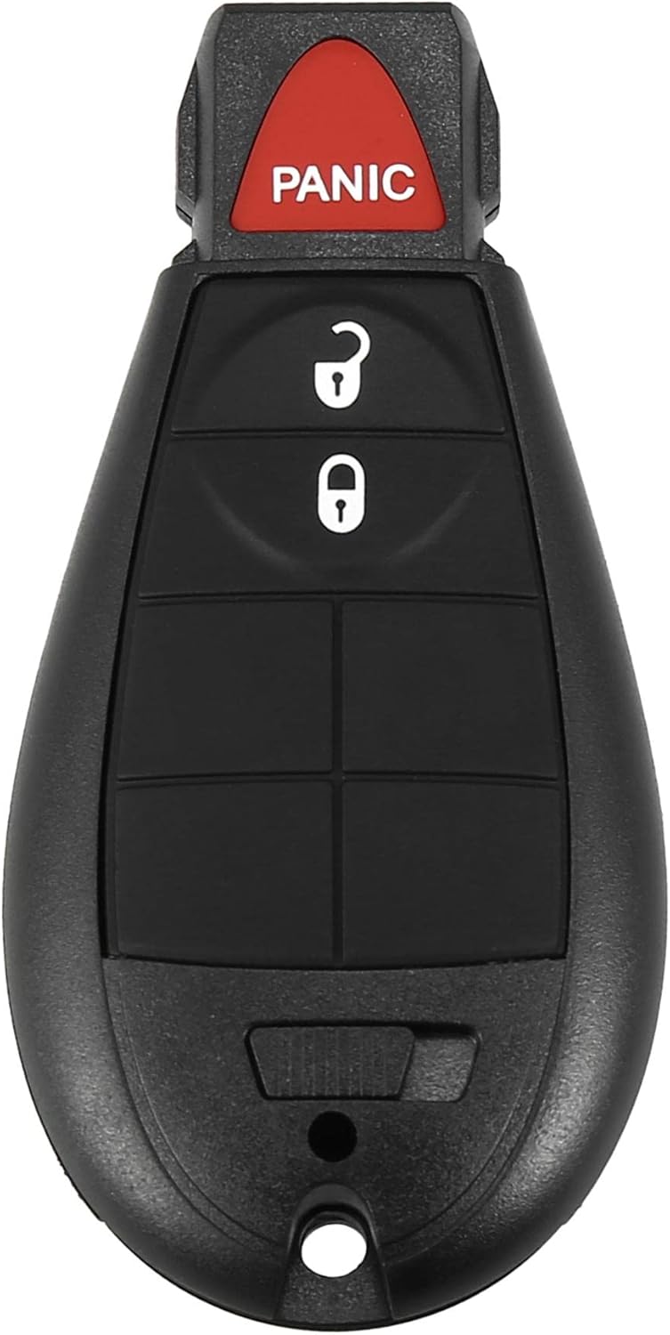 X AUTOHAUX Replacement Keyless Entry Remote Car Key Fob GQ4-53T 433Mhz for Dodge for Ram 1500 2500 3500 2013-2018 3 Buttons with Door Key 56046953