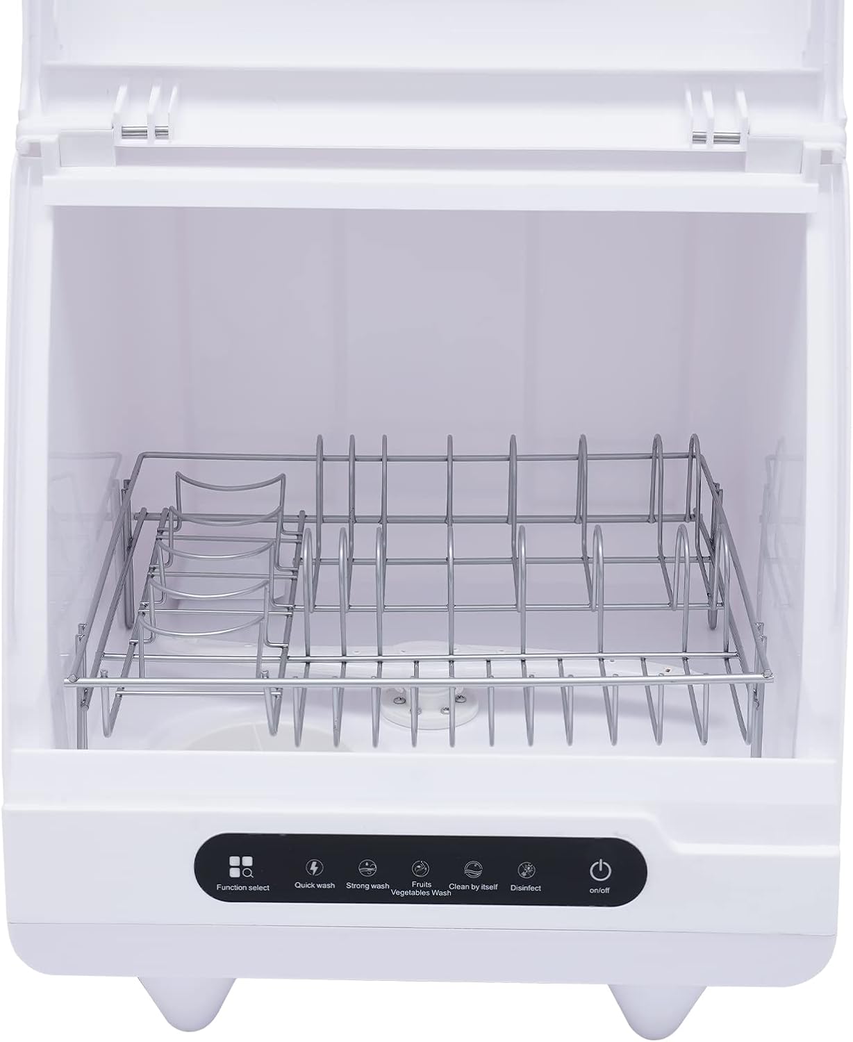 Countertop Dishwasher 1200W, Portable Mini Countertop Freestanding Compact Table Top Dishwasher with 5 Washing Programs and 360°Spray Arms for Apartments Dorms, White