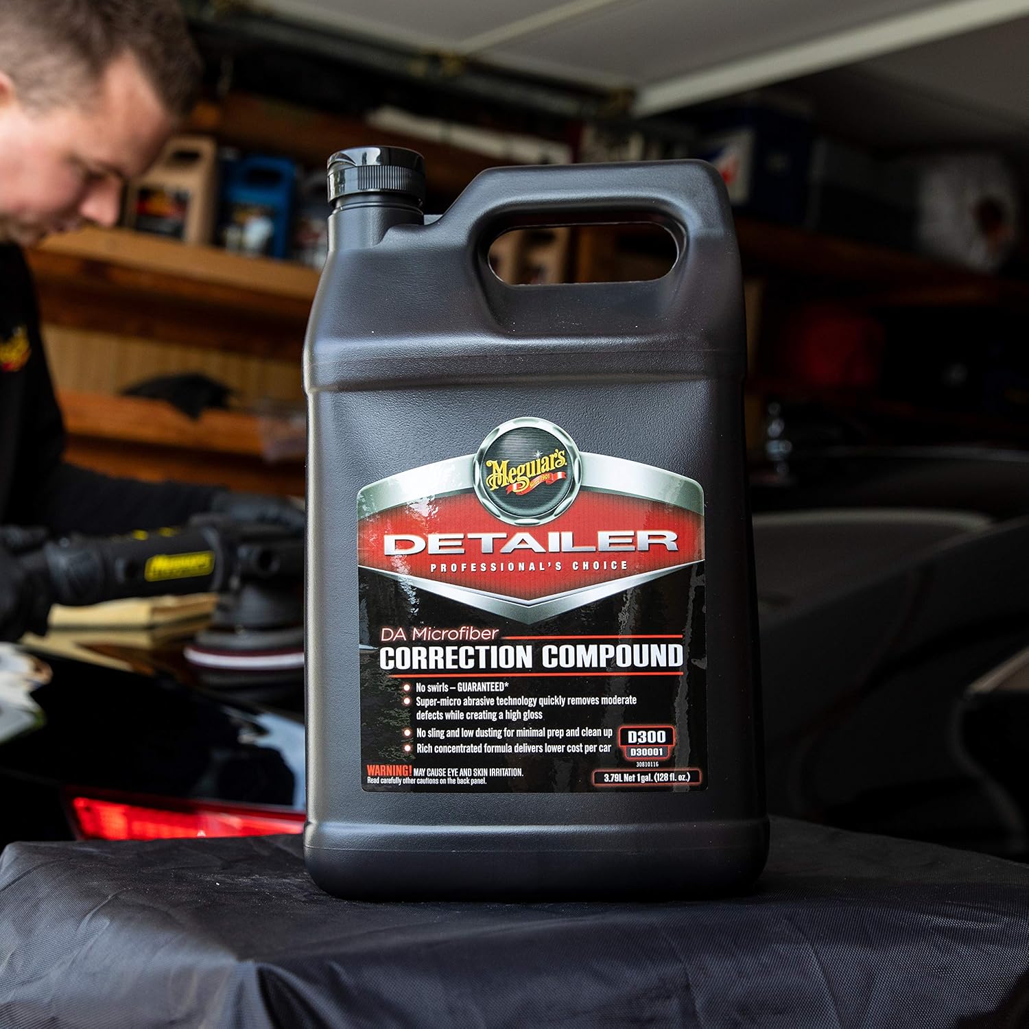 Meguiar’s DA Microfiber Correction Compound – Auto Compound Removes Surface Defects – D30001, 1 gal