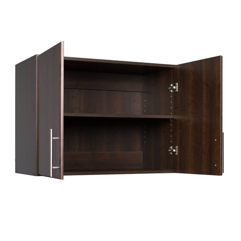 Hawthorne Collections 32x22 Stackable Wall Storage Cabinet in Espresso