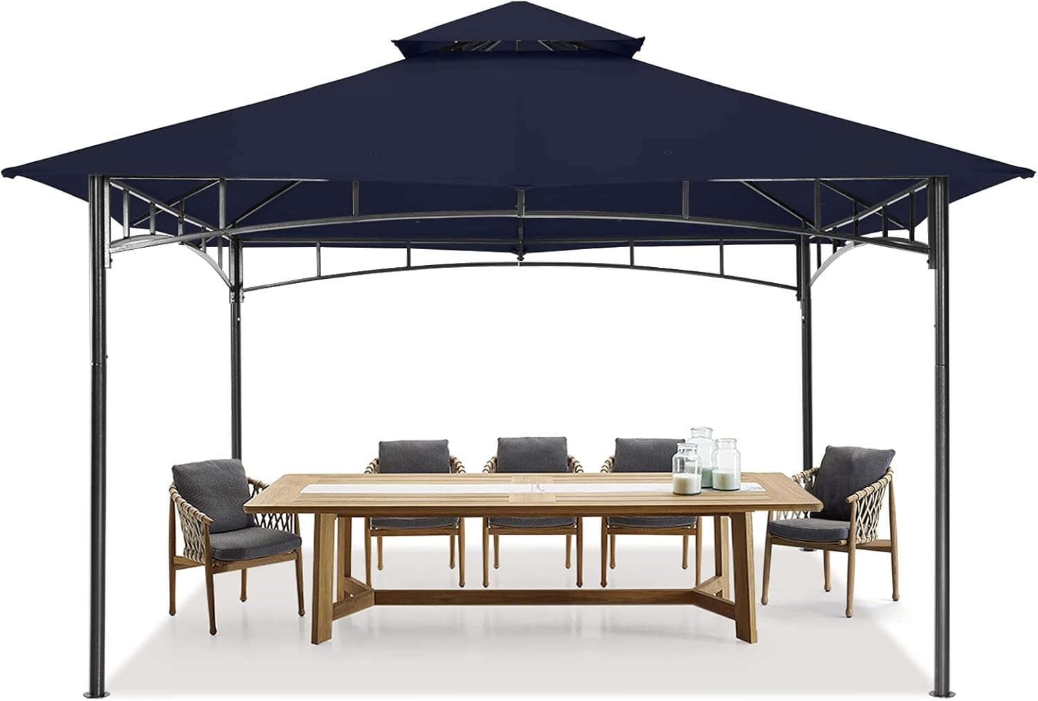 MASTERCANOPY Soft Top Outdoor Garden Gazebo for Patios and Backyard (11x11, Navy Blue)