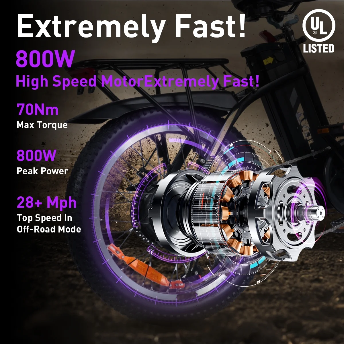 Freego Folding Electric Bike for Adults, 800W Brushless Motor, 28mph Top Speed/48V/15Ah Removable Battery Up to 50Miles, B20B 7 Speed Gears, 20" x 3" Fat Tire Ebike
